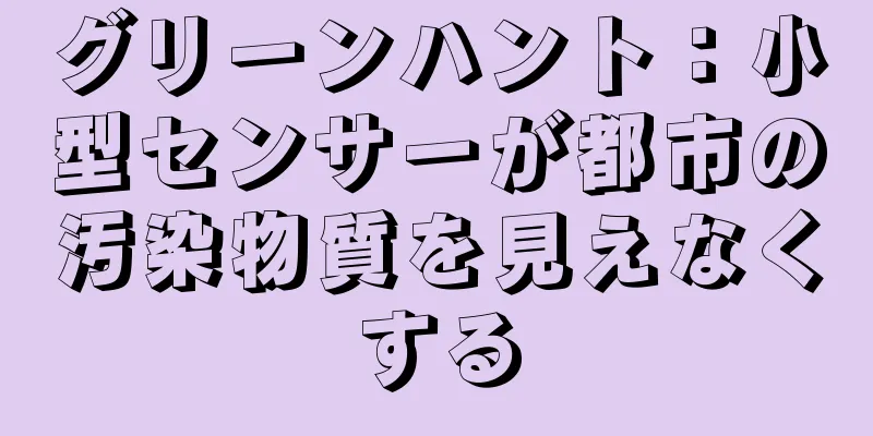 グリーンハント：小型センサーが都市の汚染物質を見えなくする