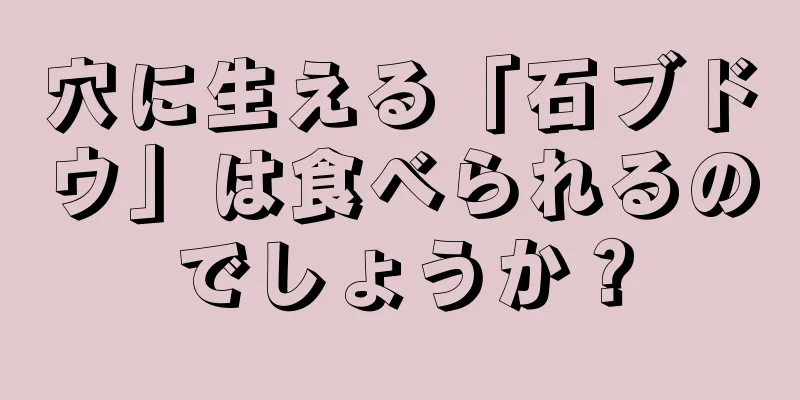 穴に生える「石ブドウ」は食べられるのでしょうか？