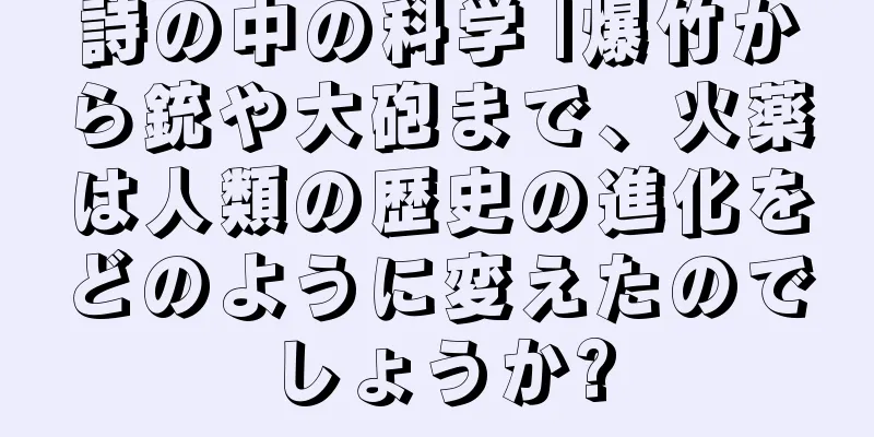 詩の中の科学 |爆竹から銃や大砲まで、火薬は人類の歴史の進化をどのように変えたのでしょうか?