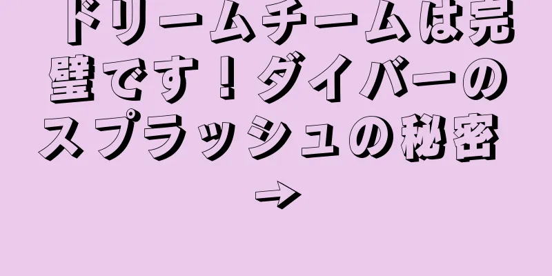 ドリームチームは完璧です！ダイバーのスプラッシュの秘密 →