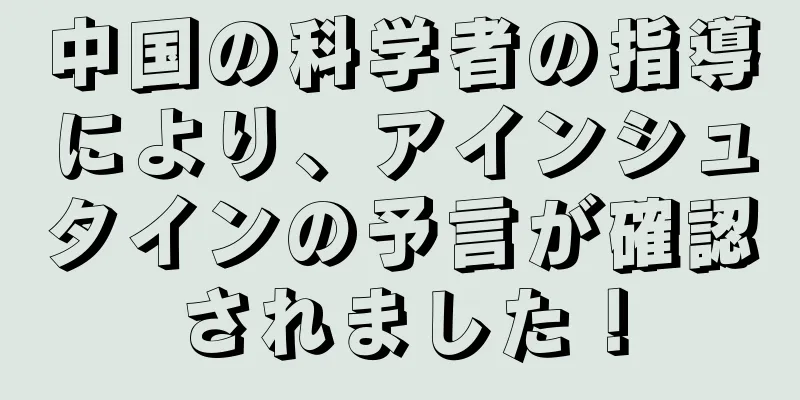 中国の科学者の指導により、アインシュタインの予言が確認されました！