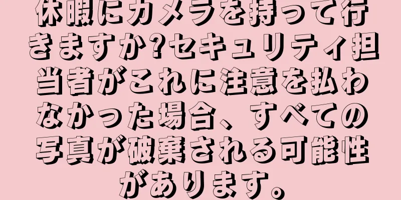 休暇にカメラを持って行きますか?セキュリティ担当者がこれに注意を払わなかった場合、すべての写真が破棄される可能性があります。