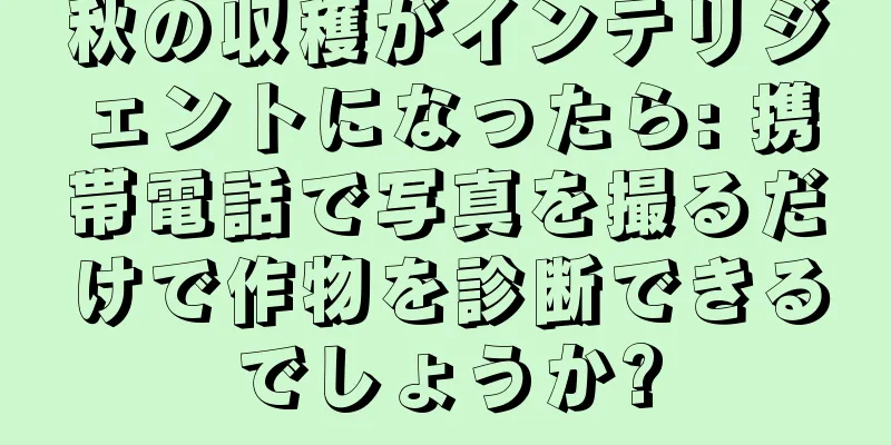 秋の収穫がインテリジェントになったら: 携帯電話で写真を撮るだけで作物を診断できるでしょうか?