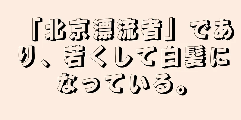 「北京漂流者」であり、若くして白髪になっている。