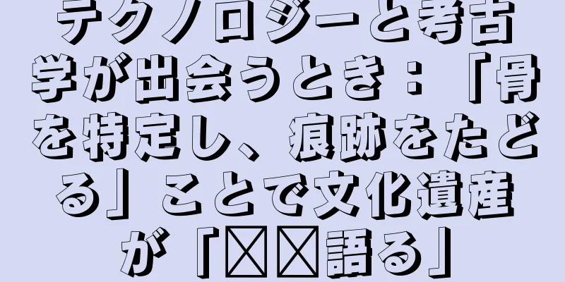 テクノロジーと考古学が出会うとき：「骨を特定し、痕跡をたどる」ことで文化遺産が「​​語る」