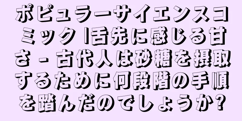 ポピュラーサイエンスコミック |舌先に感じる甘さ - 古代人は砂糖を摂取するために何段階の手順を踏んだのでしょうか?