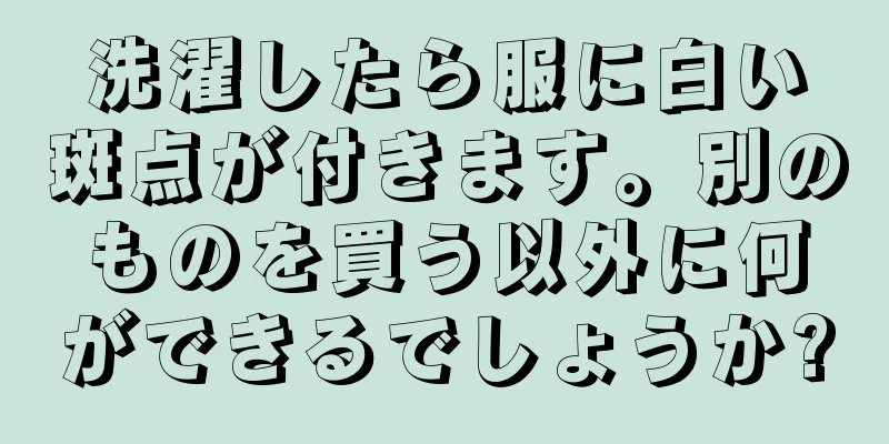 洗濯したら服に白い斑点が付きます。別のものを買う以外に何ができるでしょうか?