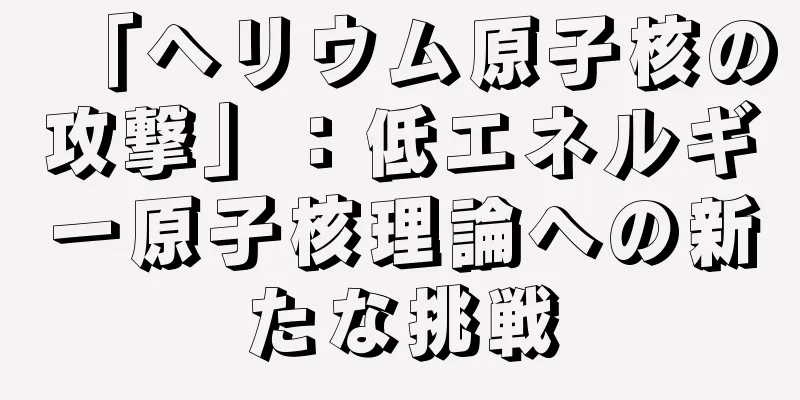 「ヘリウム原子核の攻撃」：低エネルギー原子核理論への新たな挑戦