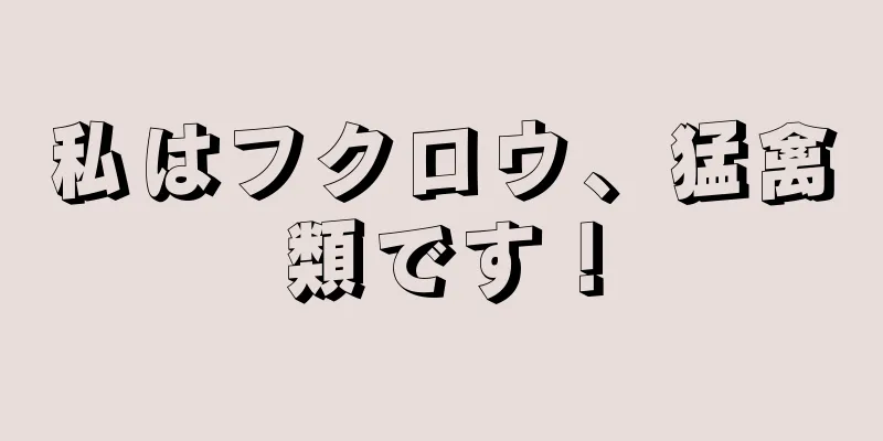 私はフクロウ、猛禽類です！