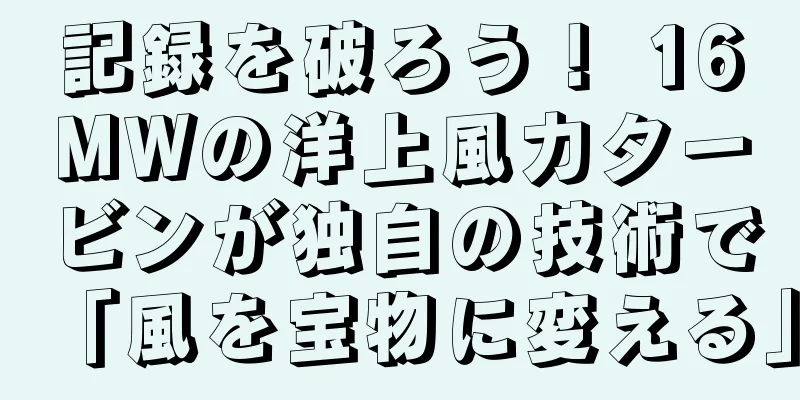記録を破ろう！ 16MWの洋上風力タービンが独自の技術で「風を宝物に変える」