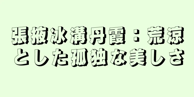 張掖冰溝丹霞：荒涼とした孤独な美しさ