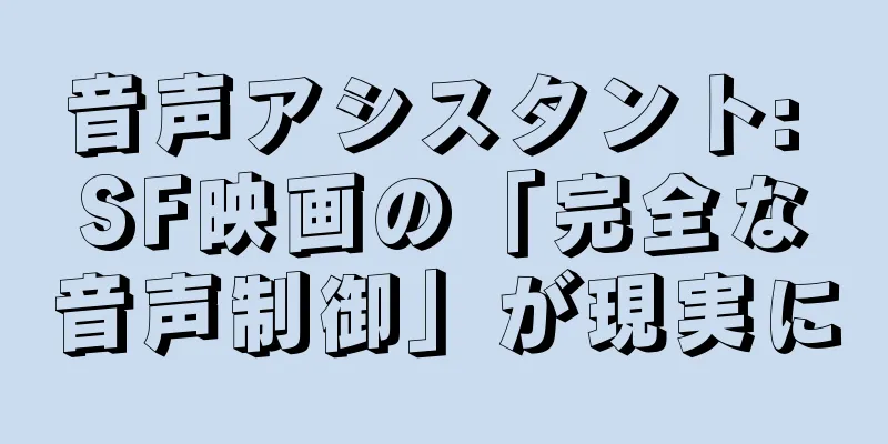 音声アシスタント: SF映画の「完全な音声制御」が現実に