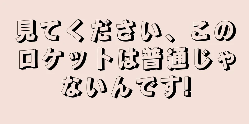 見てください、このロケットは普通じゃないんです!