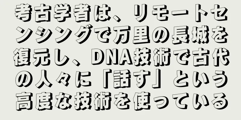 考古学者は、リモートセンシングで万里の長城を復元し、DNA技術で古代の人々に「話す」という高度な技術を使っている