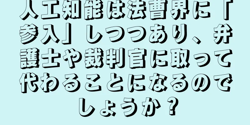 人工知能は法曹界に「参入」しつつあり、弁護士や裁判官に取って代わることになるのでしょうか？