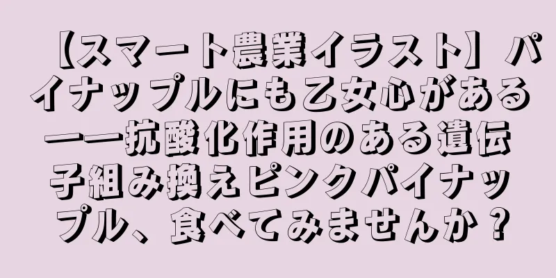 【スマート農業イラスト】パイナップルにも乙女心がある――抗酸化作用のある遺伝子組み換えピンクパイナップル、食べてみませんか？