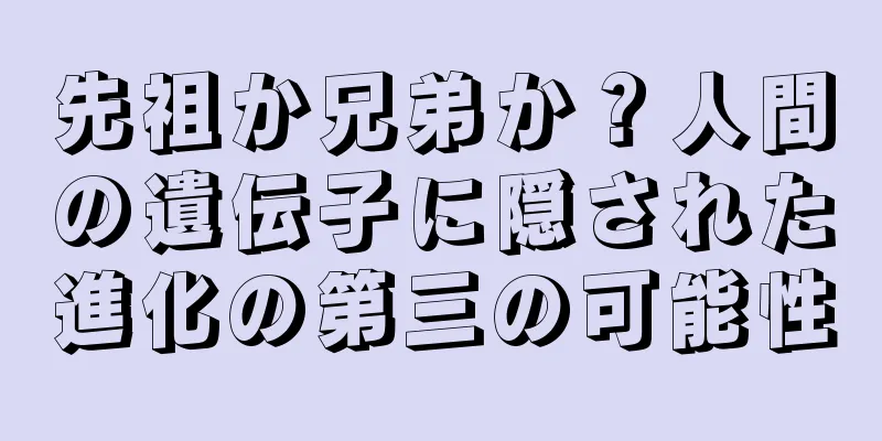 先祖か兄弟か？人間の遺伝子に隠された進化の第三の可能性