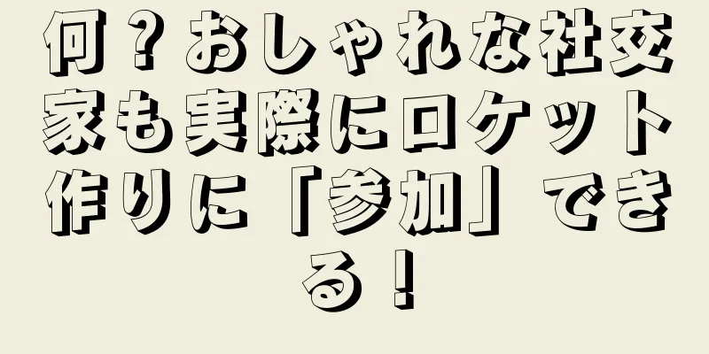 何？おしゃれな社交家も実際にロケット作りに「参加」できる！