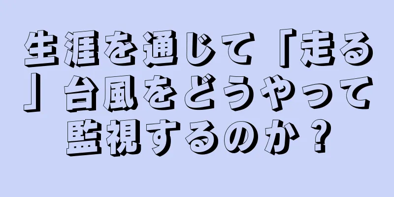 生涯を通じて「走る」台風をどうやって監視するのか？