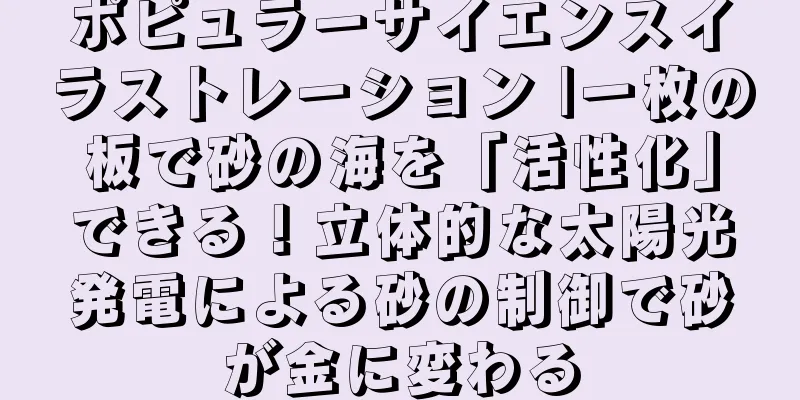 ポピュラーサイエンスイラストレーション |一枚の板で砂の海を「活性化」できる！立体的な太陽光発電による砂の制御で砂が金に変わる