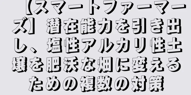 【スマートファーマーズ】潜在能力を引き出し、塩性アルカリ性土壌を肥沃な畑に変えるための複数の対策