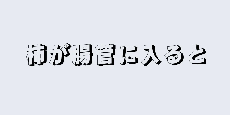 柿が腸管に入ると