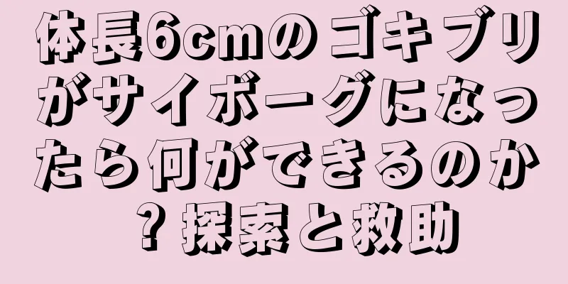 体長6cmのゴキブリがサイボーグになったら何ができるのか？探索と救助