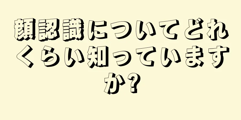 顔認識についてどれくらい知っていますか?