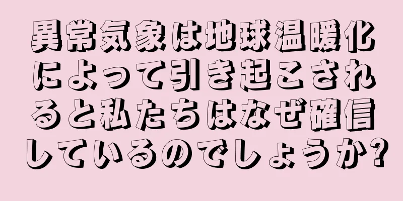 異常気象は地球温暖化によって引き起こされると私たちはなぜ確信しているのでしょうか?