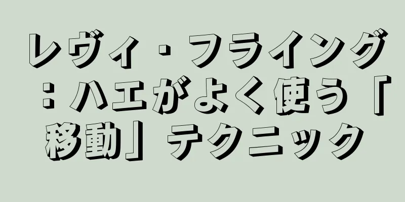 レヴィ・フライング：ハエがよく使う「移動」テクニック