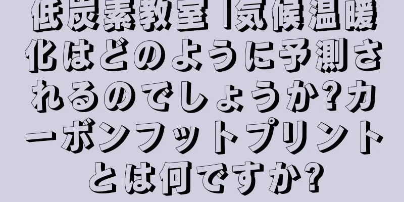 低炭素教室 |気候温暖化はどのように予測されるのでしょうか?カーボンフットプリントとは何ですか?