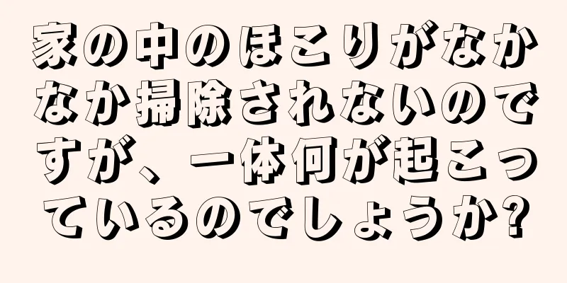 家の中のほこりがなかなか掃除されないのですが、一体何が起こっているのでしょうか?