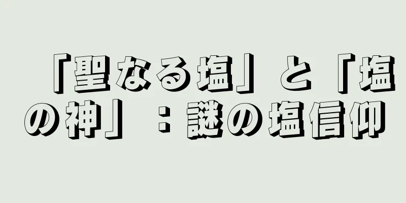 「聖なる塩」と「塩の神」：謎の塩信仰