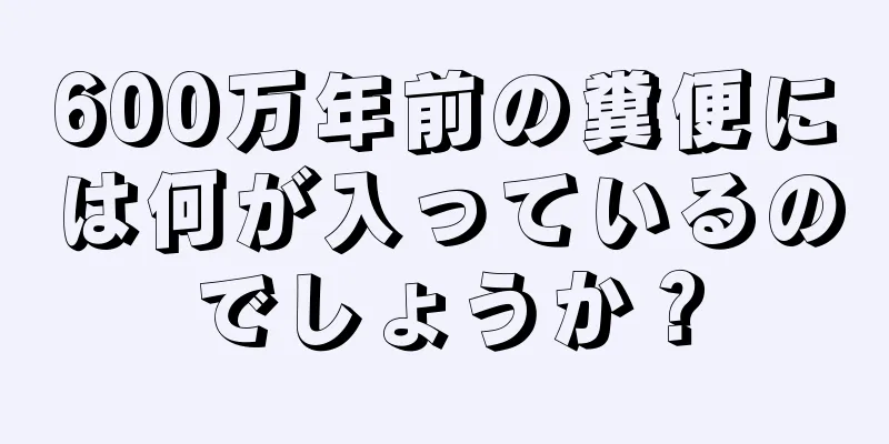 600万年前の糞便には何が入っているのでしょうか？