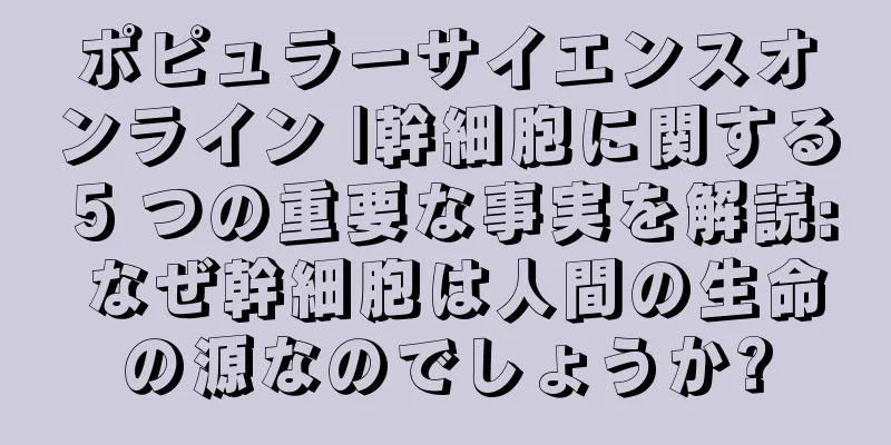ポピュラーサイエンスオンライン |幹細胞に関する 5 つの重要な事実を解読: なぜ幹細胞は人間の生命の源なのでしょうか?