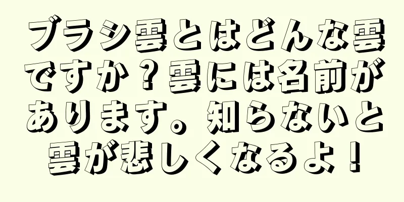 ブラシ雲とはどんな雲ですか？雲には名前があります。知らないと雲が悲しくなるよ！