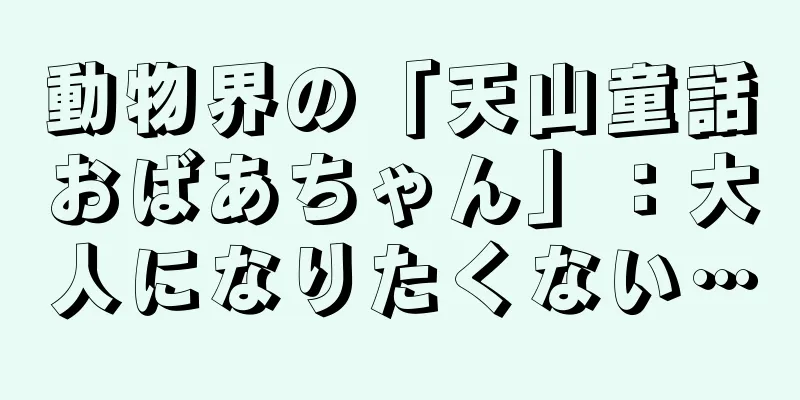 動物界の「天山童話おばあちゃん」：大人になりたくない…