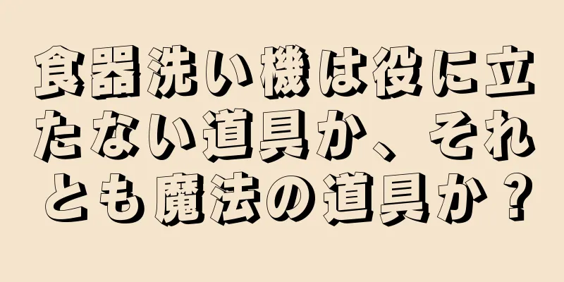 食器洗い機は役に立たない道具か、それとも魔法の道具か？