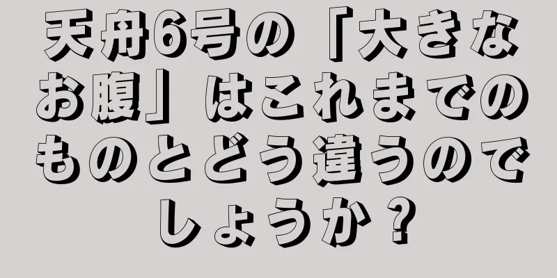 天舟6号の「大きなお腹」はこれまでのものとどう違うのでしょうか？