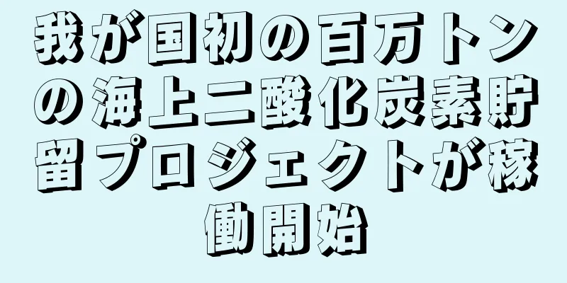 我が国初の百万トンの海上二酸化炭素貯留プロジェクトが稼働開始
