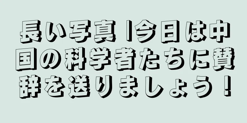 長い写真 |今日は中国の科学者たちに賛辞を送りましょう！