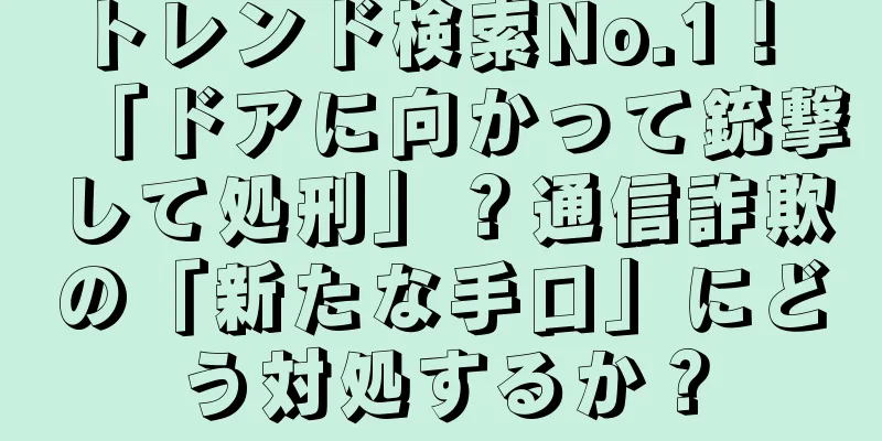 トレンド検索No.1！ 「ドアに向かって銃撃して処刑」？通信詐欺の「新たな手口」にどう対処するか？
