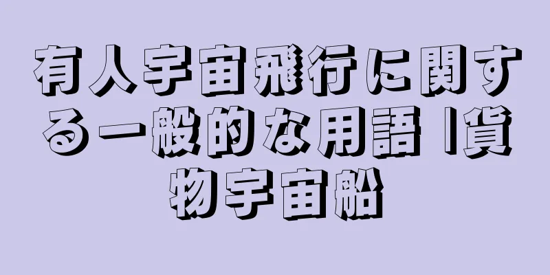 有人宇宙飛行に関する一般的な用語 |貨物宇宙船