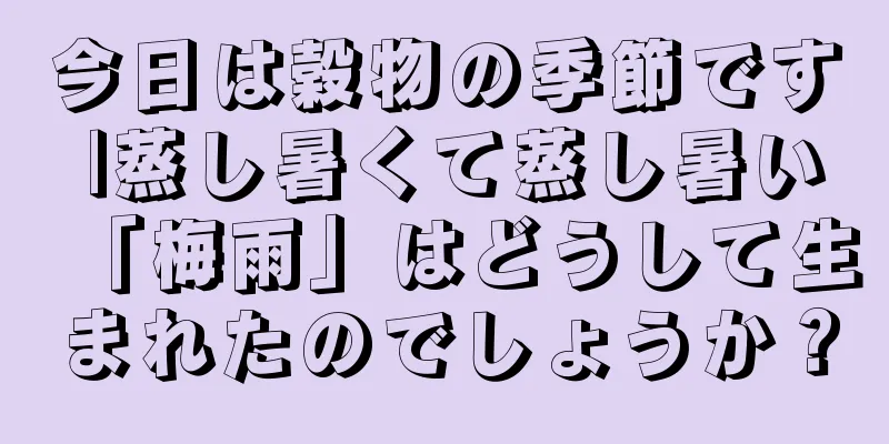 今日は穀物の季節です |蒸し暑くて蒸し暑い「梅雨」はどうして生まれたのでしょうか？