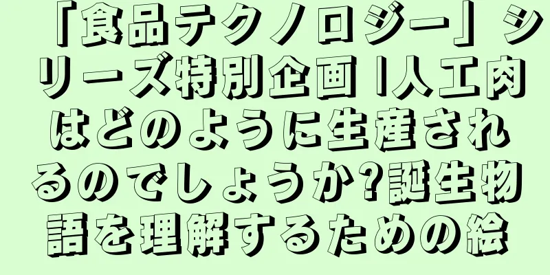 「食品テクノロジー」シリーズ特別企画 |人工肉はどのように生産されるのでしょうか?誕生物語を理解するための絵