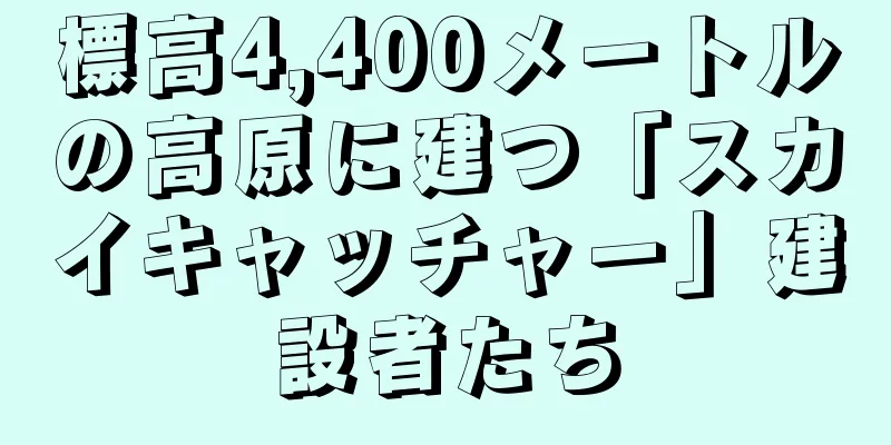 標高4,400メートルの高原に建つ「スカイキャッチャー」建設者たち