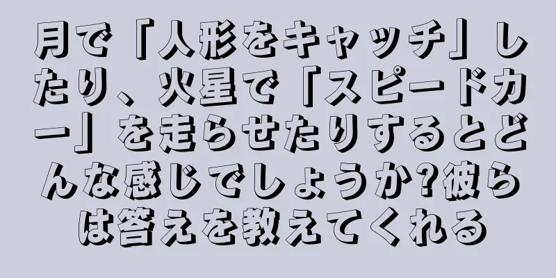 月で「人形をキャッチ」したり、火星で「スピードカー」を走らせたりするとどんな感じでしょうか?彼らは答えを教えてくれる