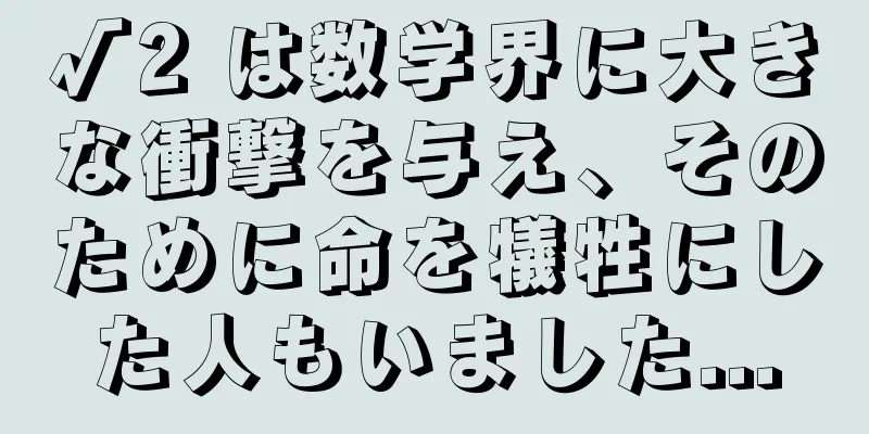 √2 は数学界に大きな衝撃を与え、そのために命を犠牲にした人もいました...