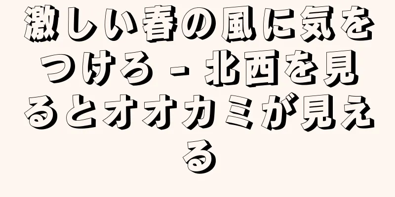 激しい春の風に気をつけろ - 北西を見るとオオカミが見える