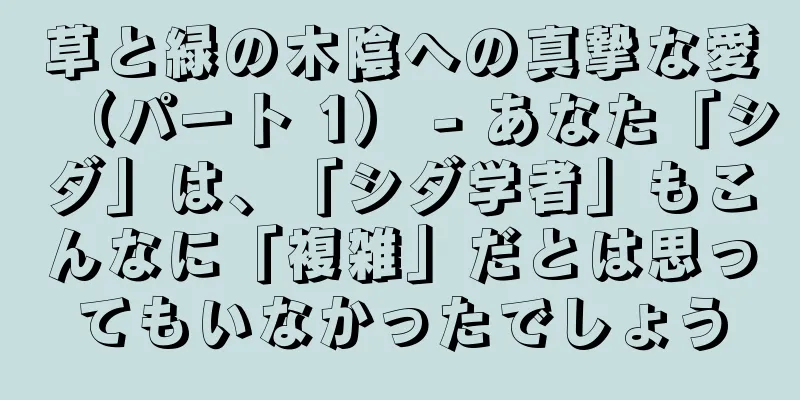 草と緑の木陰への真摯な愛（パート 1） - あなた「シダ」は、「シダ学者」もこんなに「複雑」だとは思ってもいなかったでしょう